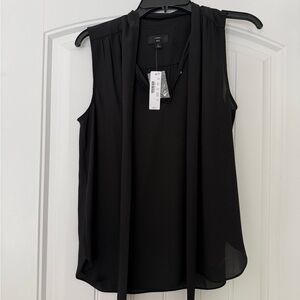 J. Crew Black Sleeveless Blouse